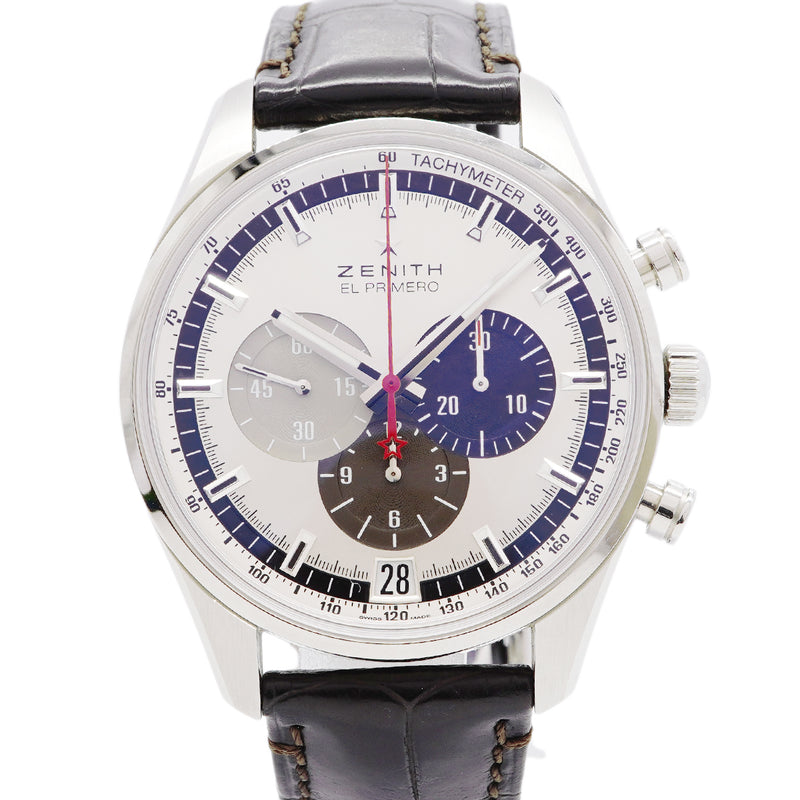 【6wha0076】ゼニス エルプリメロ 36000VPH クロノグラフ 03.2040.400/69.C494 シルバー文字盤【中古】腕時計 メンズ
