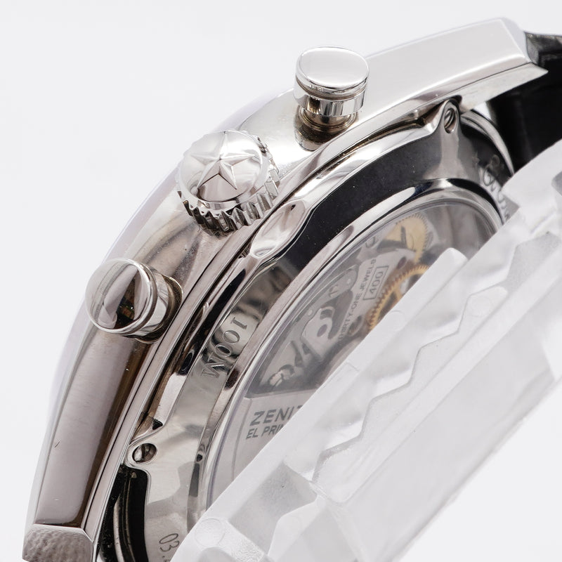 【6wha0076】ゼニス エルプリメロ 36000VPH クロノグラフ 03.2040.400/69.C494 シルバー文字盤【中古】腕時計 メンズ