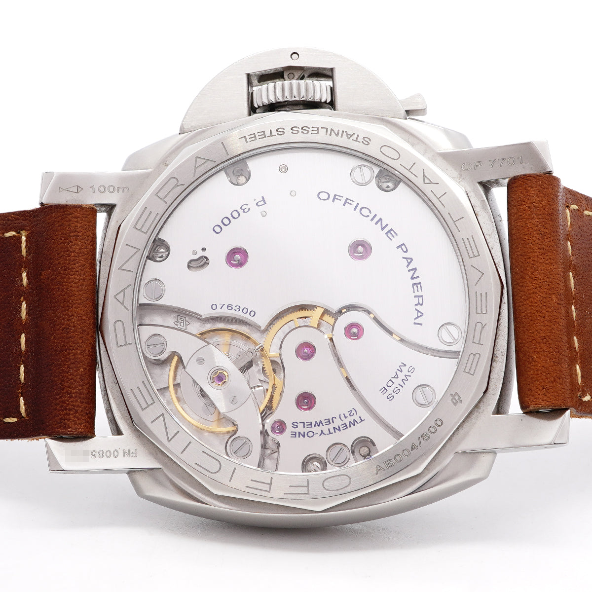 【6whb0079】オフィチーネ・パネライ ルミノール トレ ジョルニ PAM01628 グレー文字盤【中古】腕時計 メンズ
