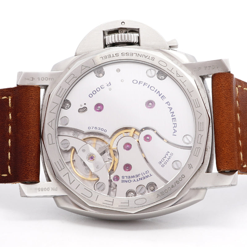 【6whb0079】オフィチーネ・パネライ ルミノール トレ ジョルニ PAM01628 グレー文字盤【中古】腕時計 メンズ