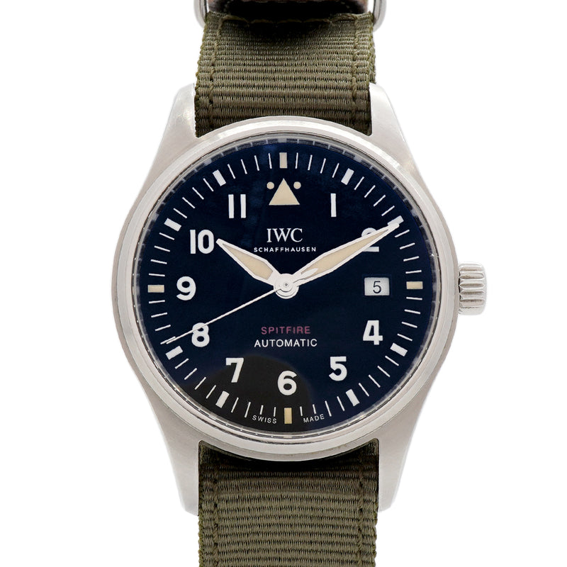 【6whb0127】IWC アイダブリューシー シャフハウゼン スピットファイア IW326801 黒文字盤【中古】腕時計 メンズ