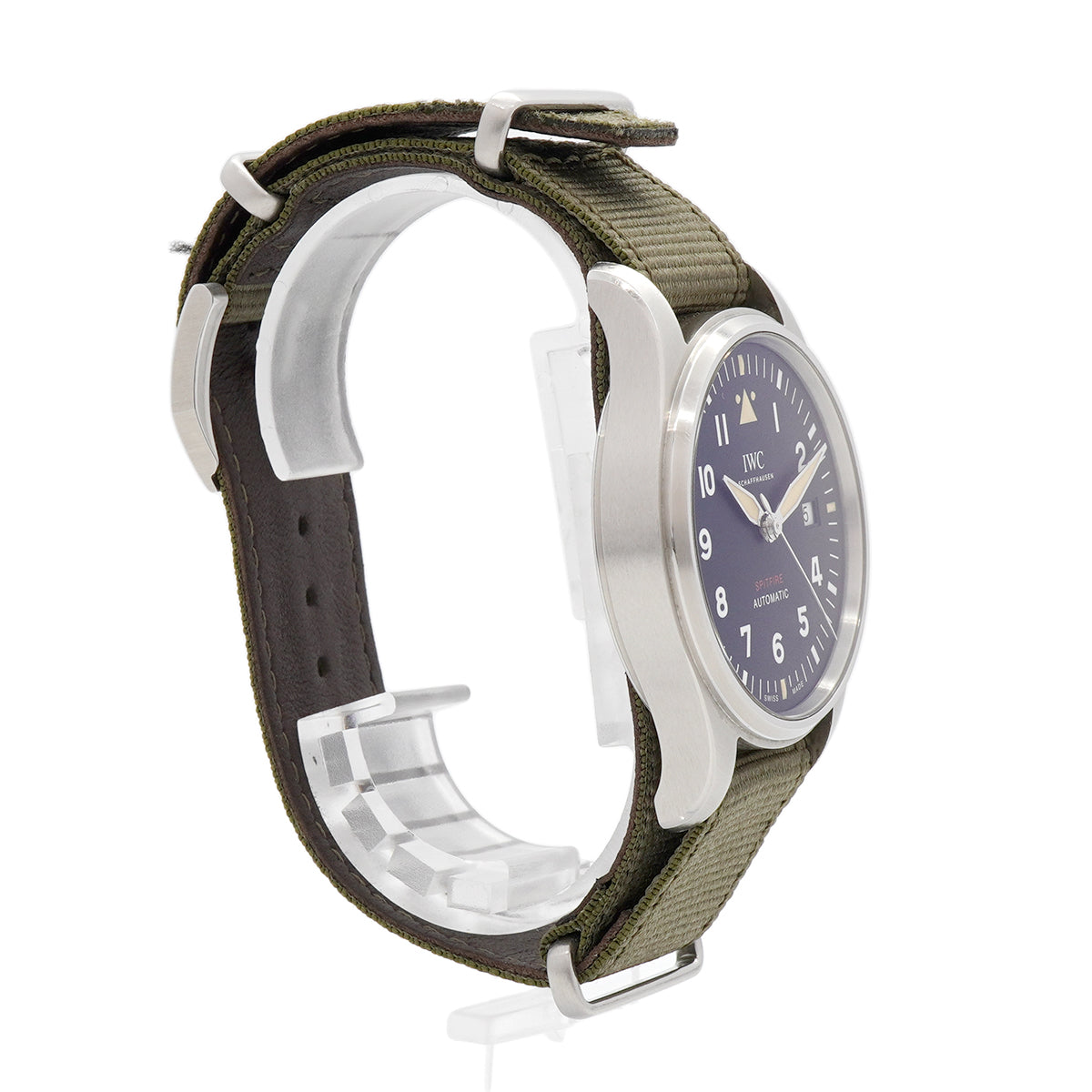 【6whb0127】IWC アイダブリューシー シャフハウゼン スピットファイア IW326801 黒文字盤【中古】腕時計 メンズ