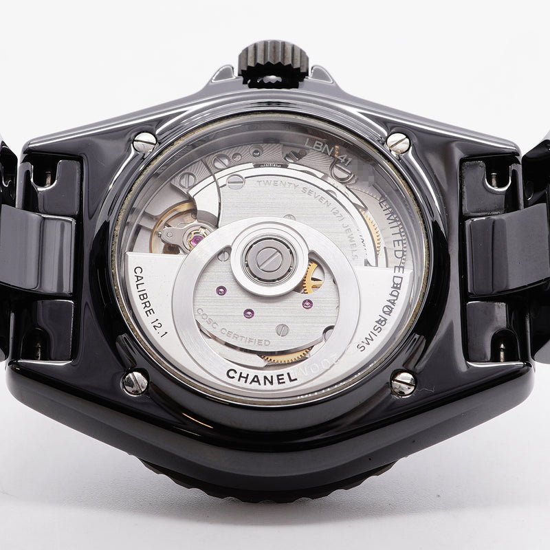 【6whb0140】シャネル J12 ウォンテッド ドゥ シャネル H7418 黒文字盤【中古】腕時計 メンズ