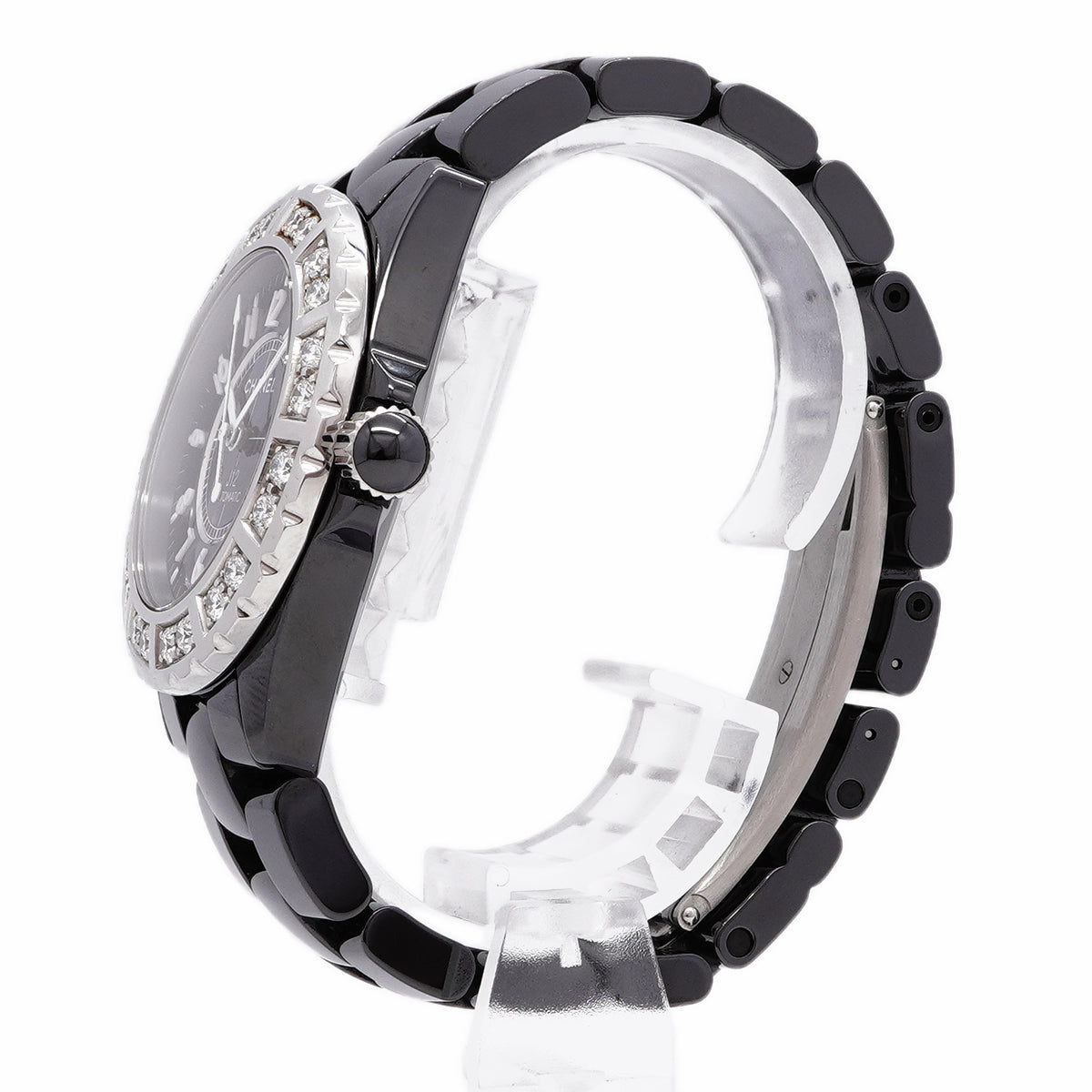 【6whb0142】シャネル J12 ダイヤベゼル H1174 黒文字盤【中古】腕時計 メンズ