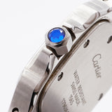 【6whb0147】カルティエ サントス ガルベ SM W20056D6 アイボリー文字盤【中古】腕時計 レディース