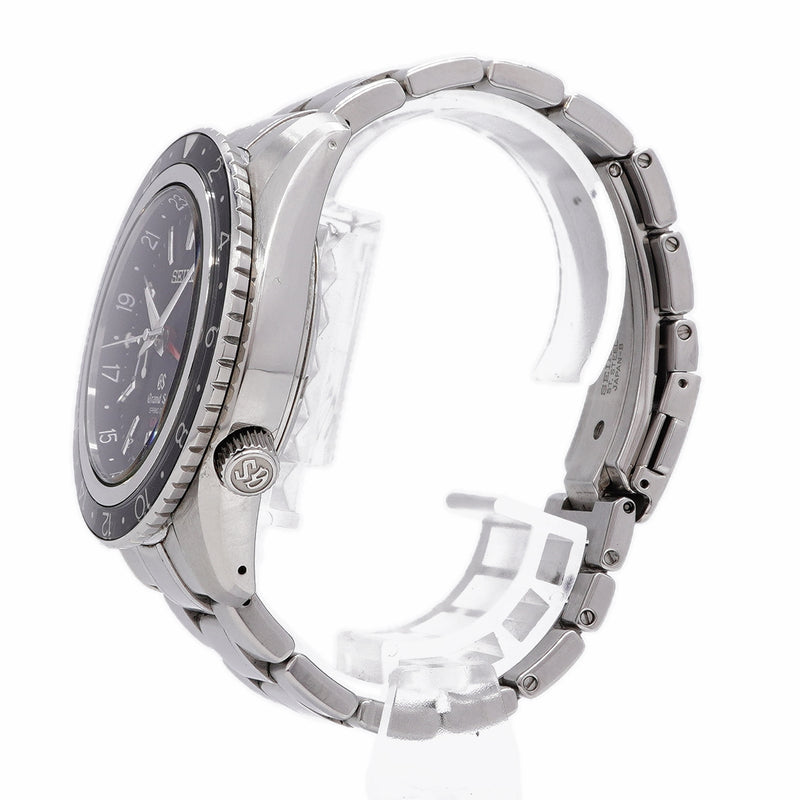 【6whb0148】セイコー グランドセイコー GMT パワーリザーブ SBGE001 黒文字盤【中古】腕時計 メンズ