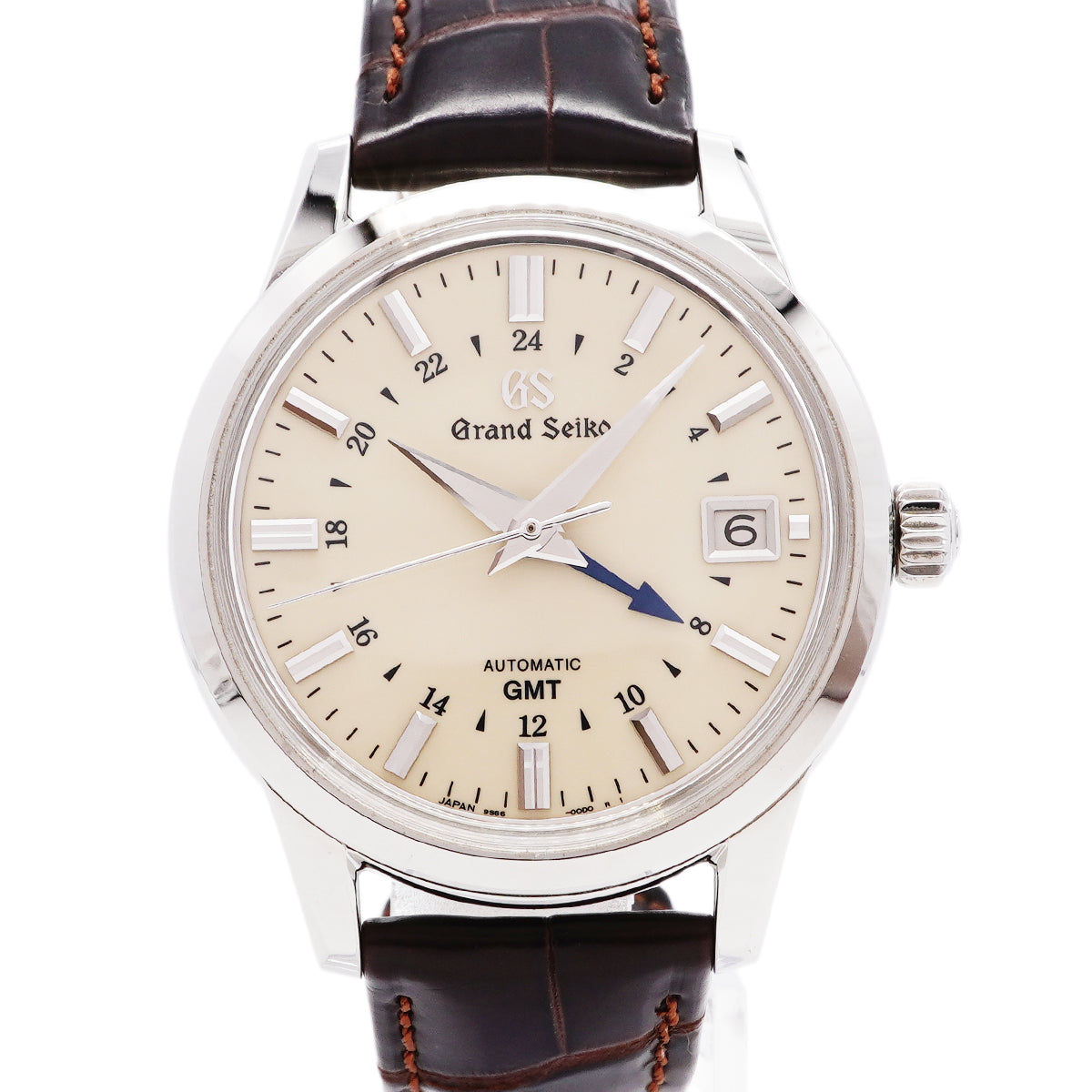 【6whb0160】セイコー グランドセイコー メカニカル GMT SBGM221 ベージュ文字盤【中古】腕時計 メンズ