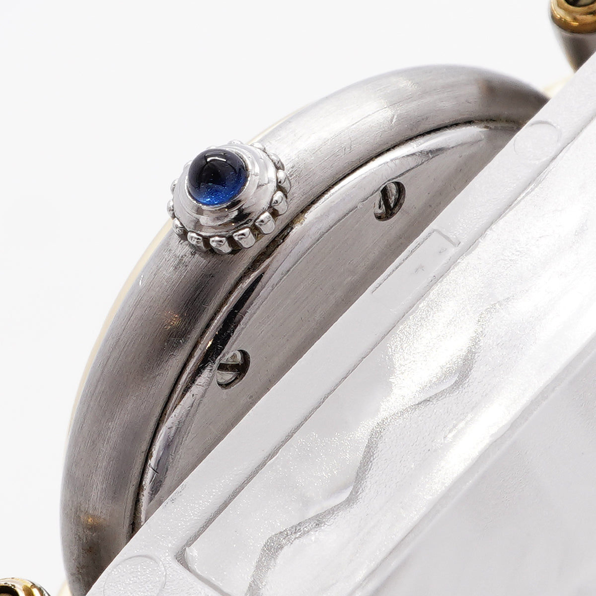 【6whc0183】カルティエ パンテール ヴァンドーム SM 1ロウ W25030B5 アイボリー文字盤【中古】腕時計 レディース