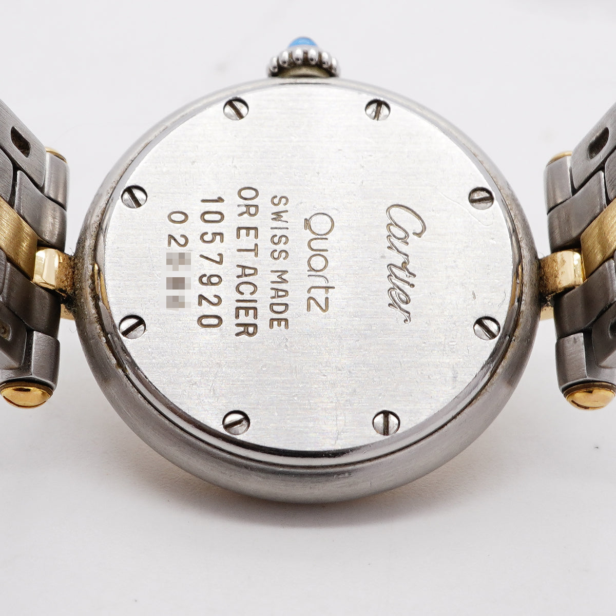 【6whc0183】カルティエ パンテール ヴァンドーム SM 1ロウ W25030B5 アイボリー文字盤【中古】腕時計 レディース