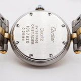 【6whc0183】カルティエ パンテール ヴァンドーム SM 1ロウ W25030B5 アイボリー文字盤【中古】腕時計 レディース