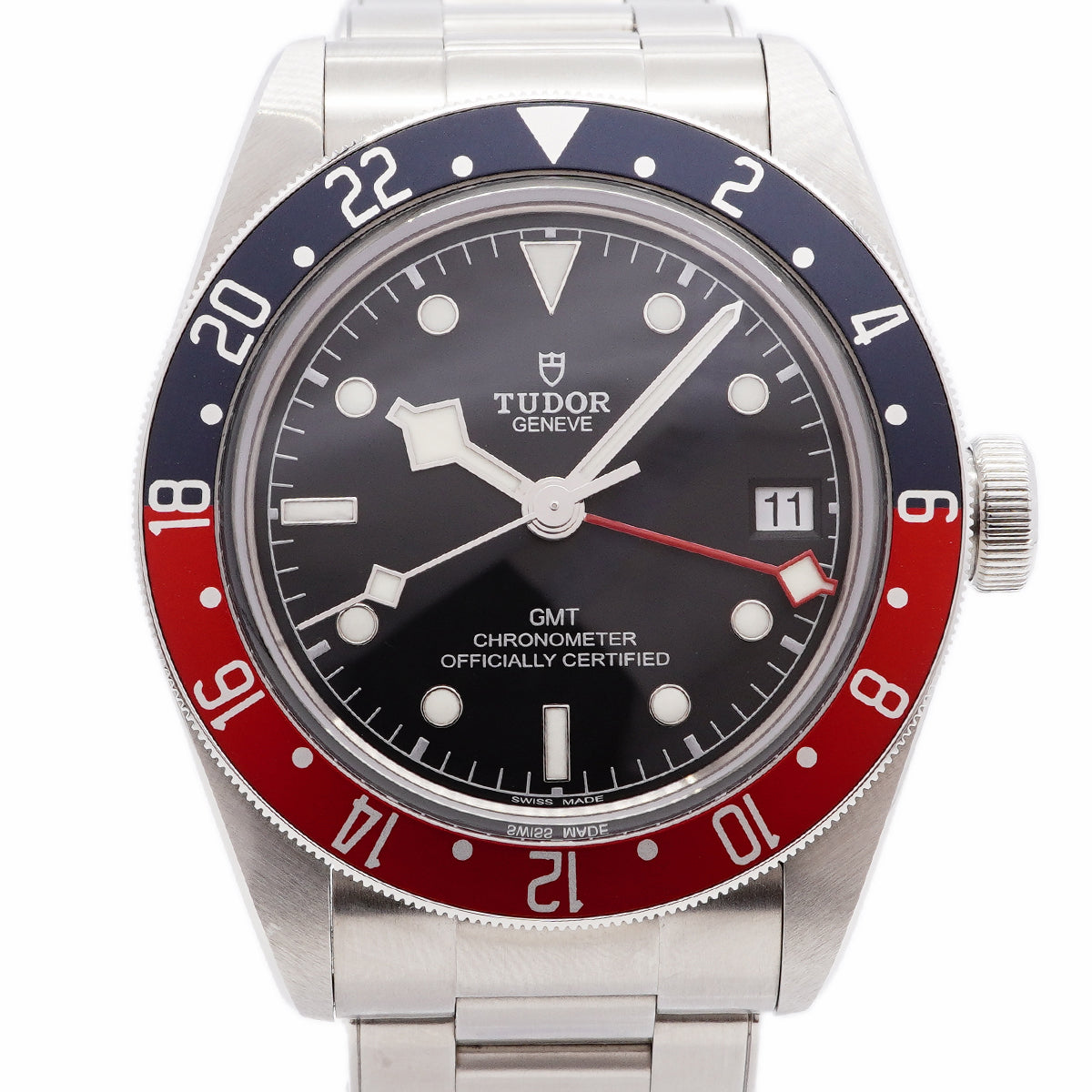 【6whc0218】チュードル ブラックベイ GMT 79830RB 黒文字盤【中古】腕時計 メンズ