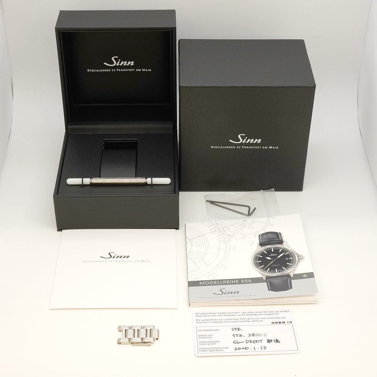【6whc0243】ジン 556 556 黒文字盤【中古】腕時計 メンズ