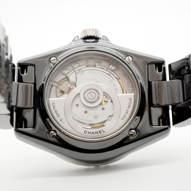 【6whc0259】シャネル J12 H5697 黒文字盤【中古】腕時計 メンズ