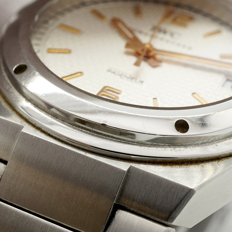 【6whd0262】IWC アイダブリューシー シャフハウゼン インヂュニア ミッドサイズ IW451503 シルバー文字盤【中古】腕時計 ボーイズ