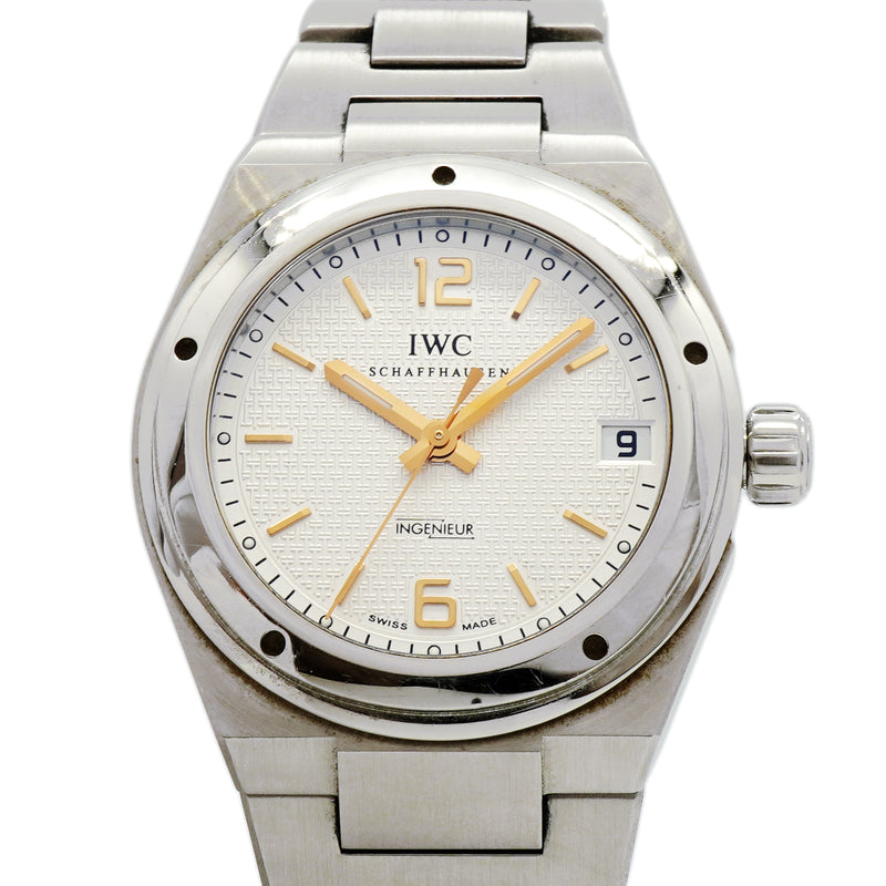 【6whd0262】IWC アイダブリューシー シャフハウゼン インヂュニア ミッドサイズ IW451503 シルバー文字盤【中古】腕時計 ボーイズ