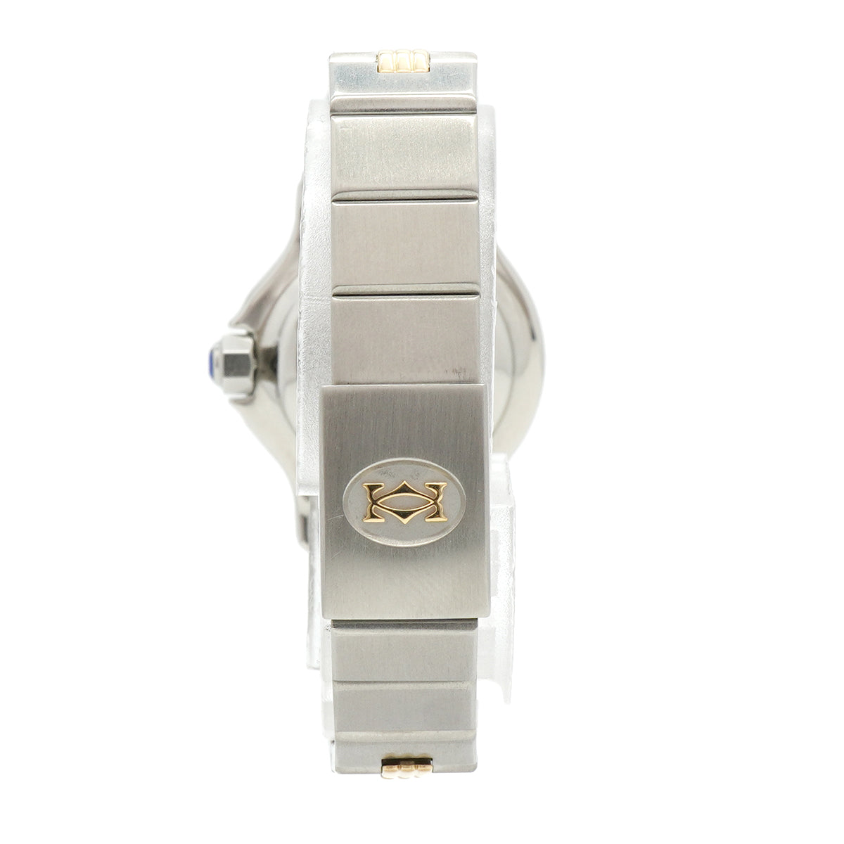 【6whd0263】カルティエ サントスオクタゴン SM ゴドロンブレス 白文字盤【中古】腕時計 レディース