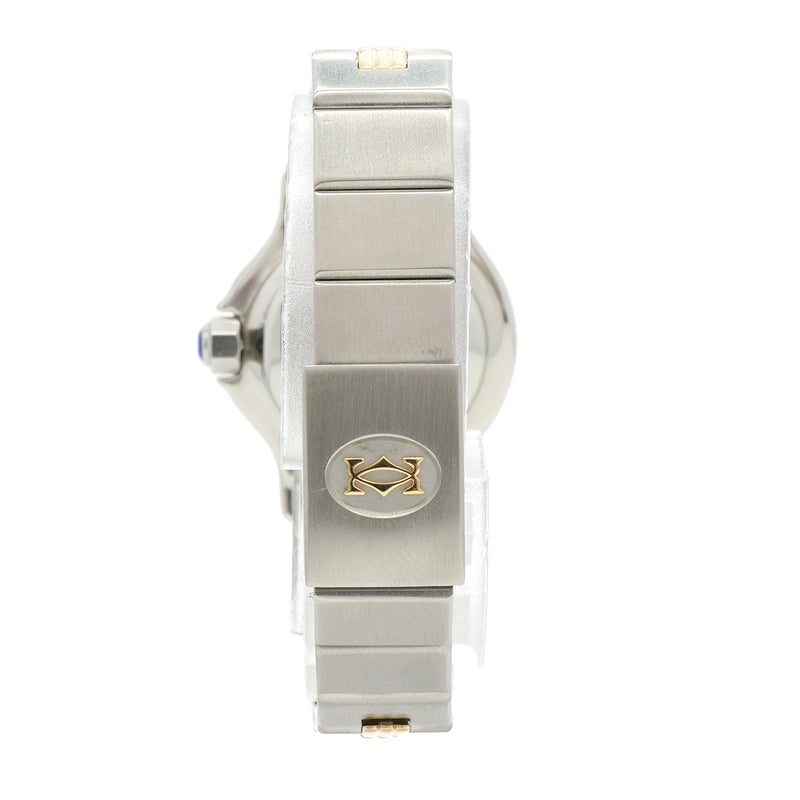 【6whd0263】カルティエ サントスオクタゴン SM ゴドロンブレス 白文字盤【中古】腕時計 レディース