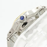 【6whd0263】カルティエ サントスオクタゴン SM ゴドロンブレス 白文字盤【中古】腕時計 レディース