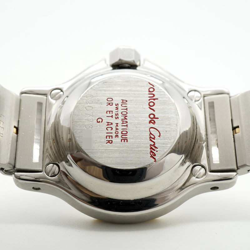 【6whd0263】カルティエ サントスオクタゴン SM ゴドロンブレス 白文字盤【中古】腕時計 レディース