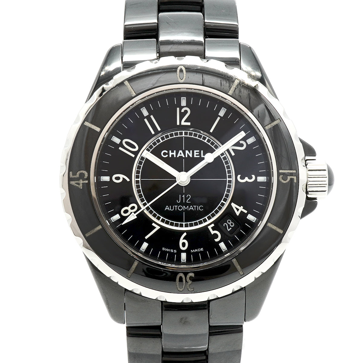 【6whd0265】シャネル J12 H0685 黒文字盤【中古】腕時計 メンズ