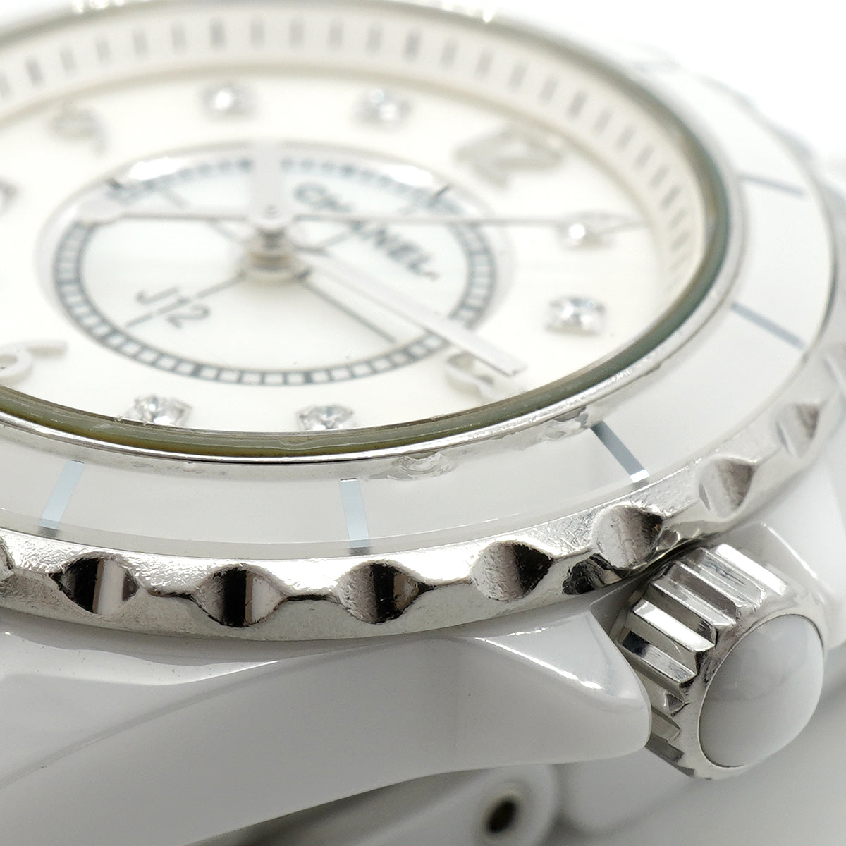 【6whd0269】シャネル J12 8Pダイヤ H2570 白文字盤【中古】腕時計 レディース