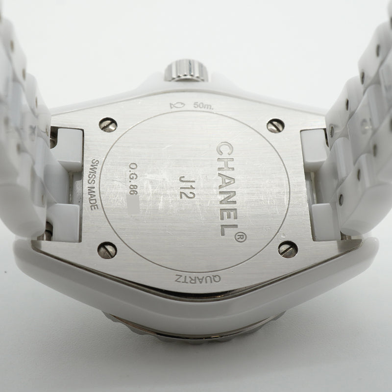 【6whd0269】シャネル J12 8Pダイヤ H2570 白文字盤【中古】腕時計 レディース