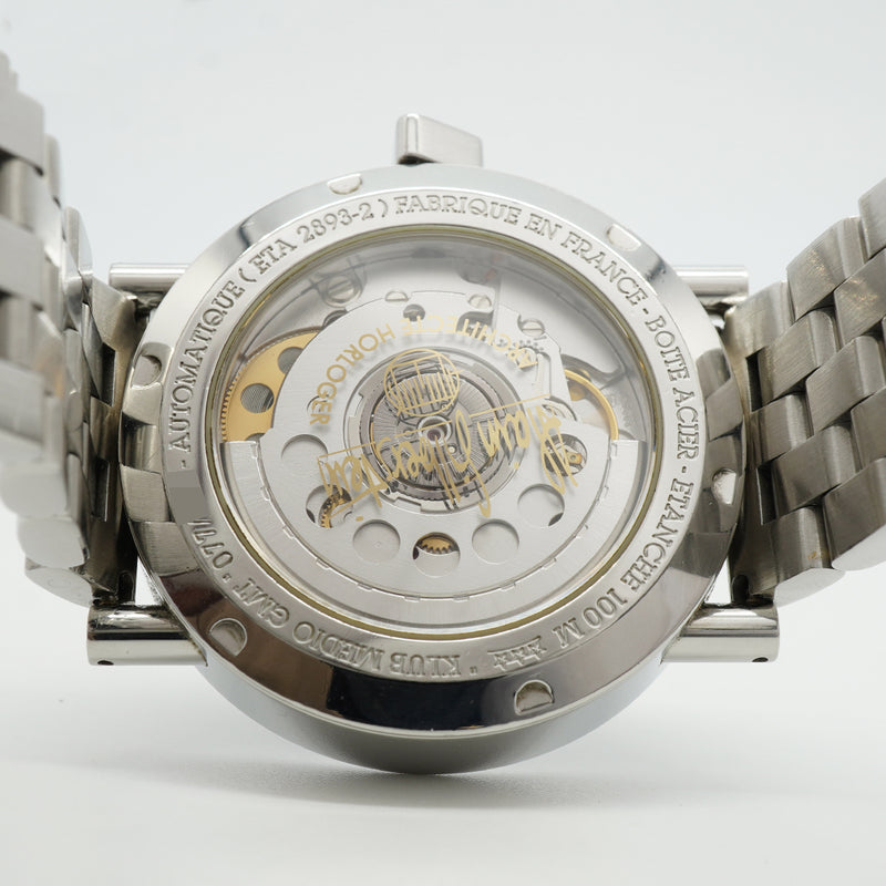【6whd0271】アラン・シルベスタイン クラブ GMT デイト 黒文字盤【中古】腕時計 メンズ