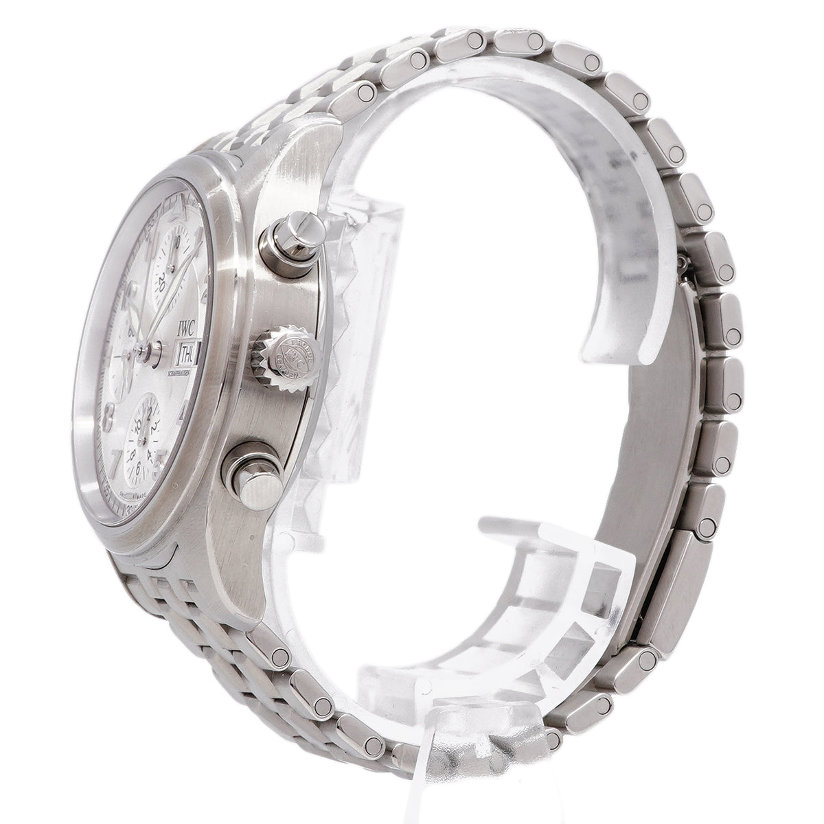 【6whd0278】IWC アイダブリューシー シャフハウゼン パイロット スピットファイアー クロノグラフ IW370623 シルバー文字盤【中古】腕時計 メンズ