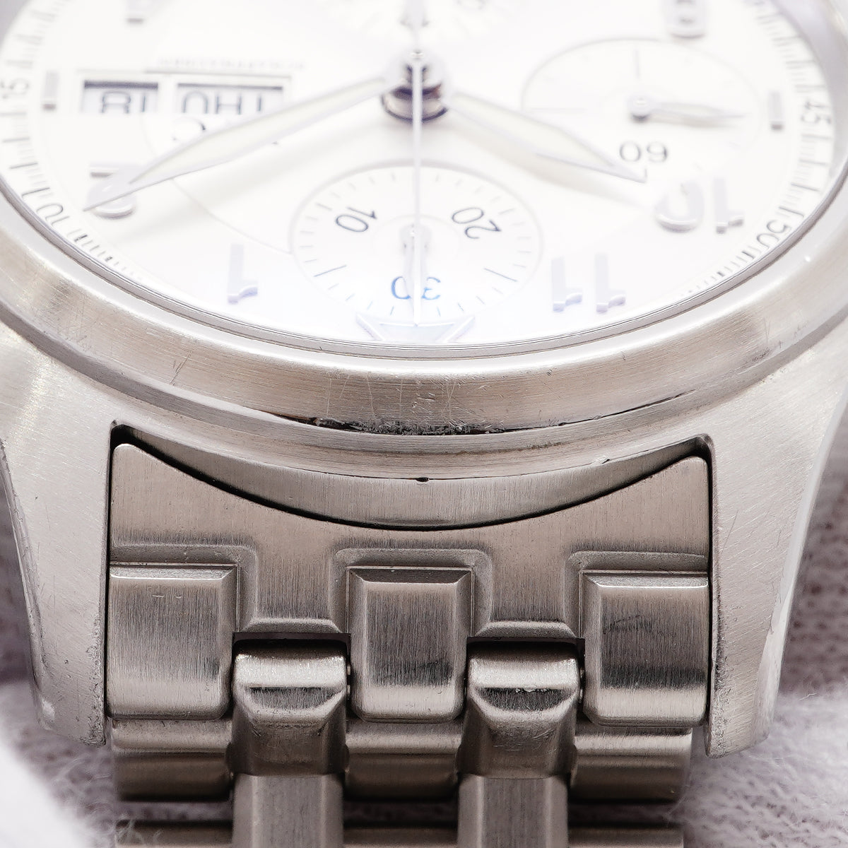 【6whd0278】IWC アイダブリューシー シャフハウゼン パイロット スピットファイアー クロノグラフ IW370623 シルバー文字盤【中古】腕時計 メンズ