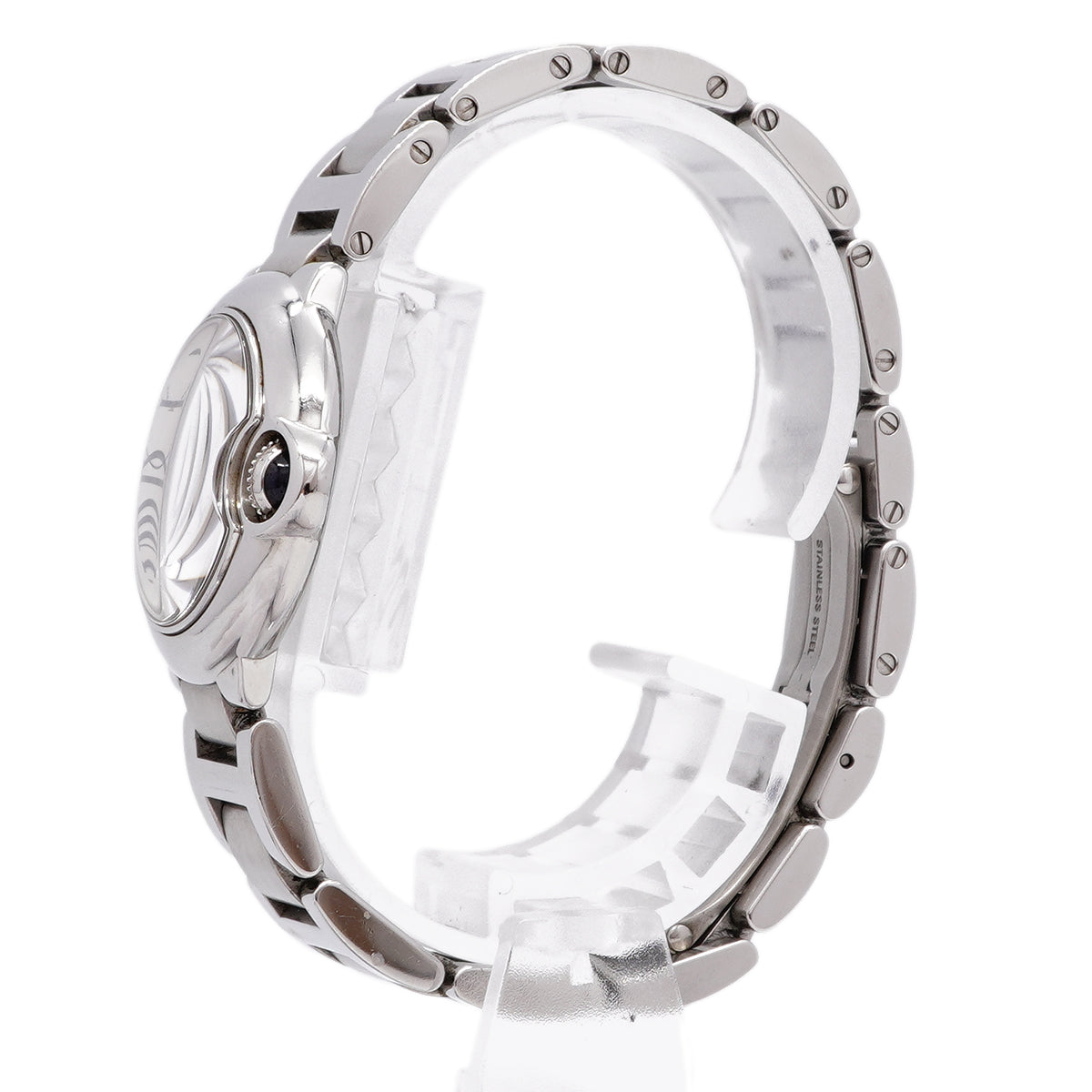 【6whd0279】カルティエ バロンブルーSM W69010Z4 シルバー文字盤【中古】腕時計 レディース