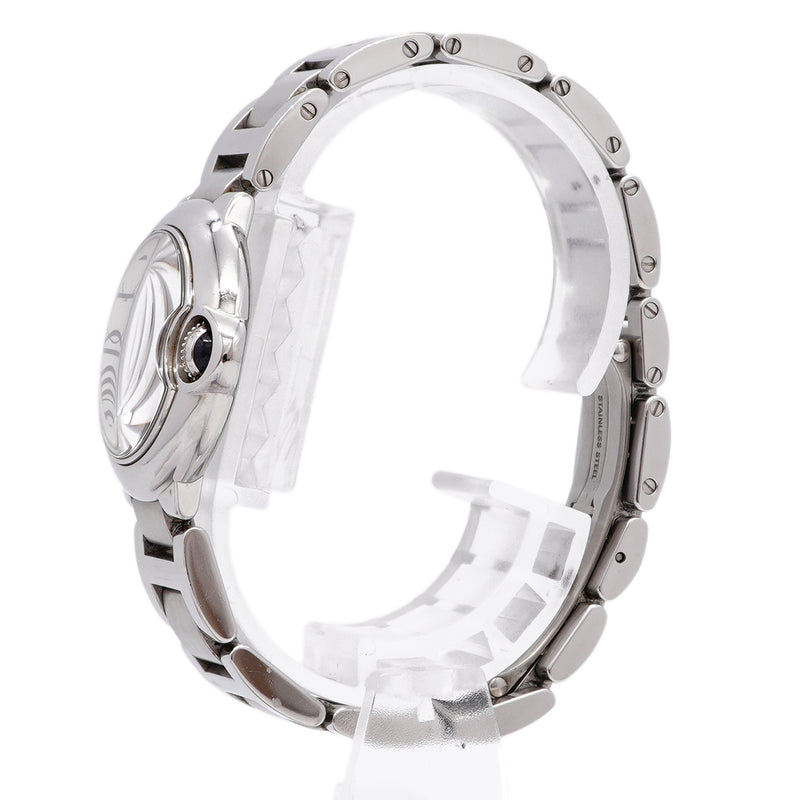【6whd0279】カルティエ バロンブルーSM W69010Z4 シルバー文字盤【中古】腕時計 レディース