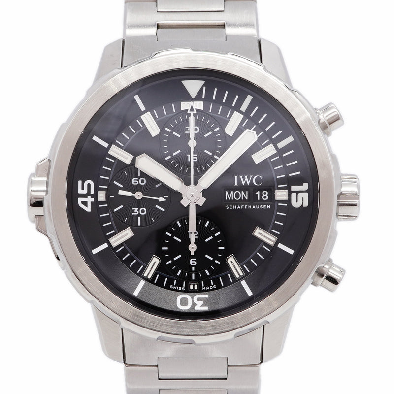 【6whd0283】IWC アイダブリューシー シャフハウゼン アクアタイマー クロノグラフ IW376803 黒文字盤【中古】腕時計 メンズ