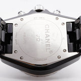 【6whd0287】シャネル J12 9Pダイヤ クロノグラフ H2419 黒文字盤【中古】腕時計 メンズ