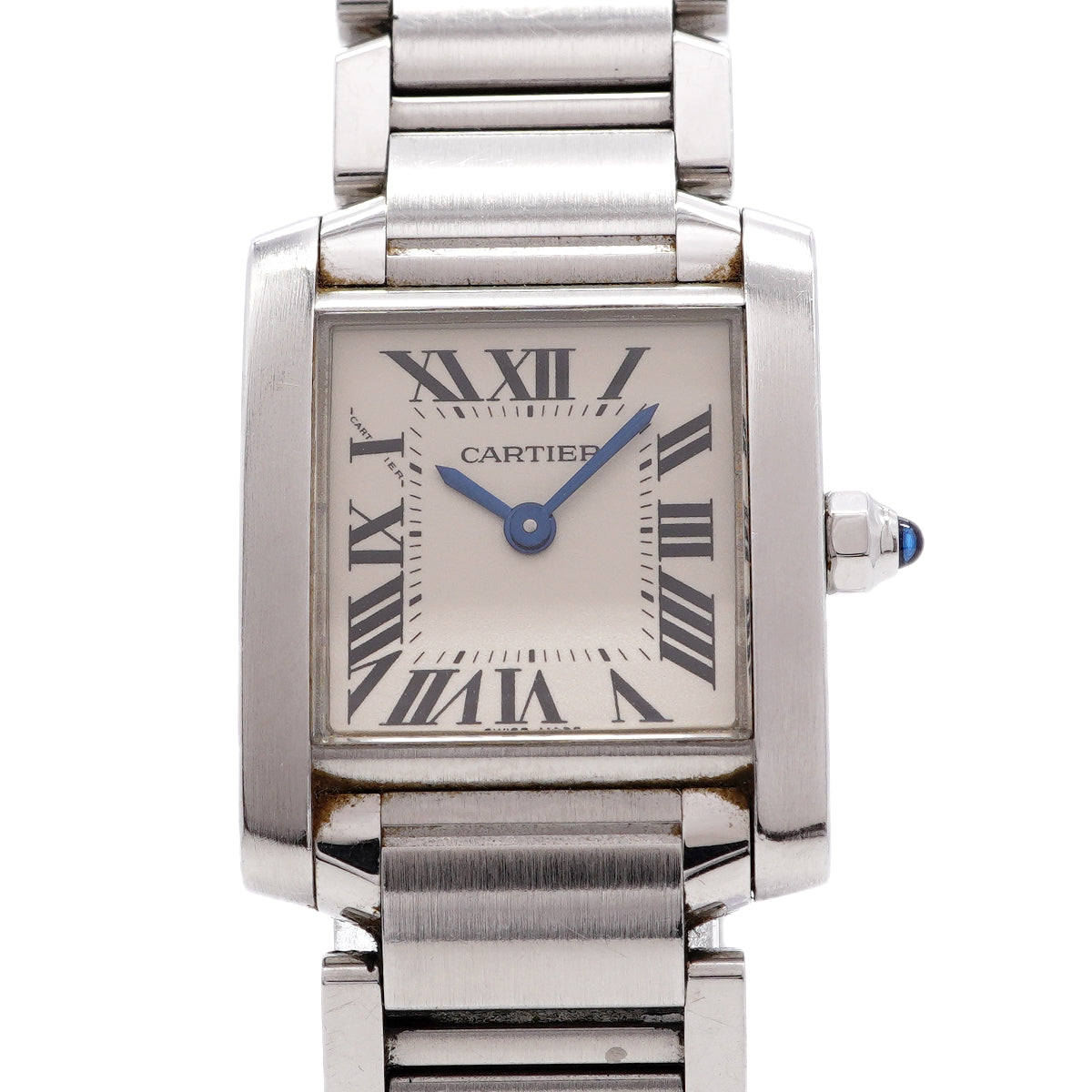 【6whd0293】カルティエ タンクフランセーズSM W51008Q3 アイボリー文字盤【中古】腕時計 レディース