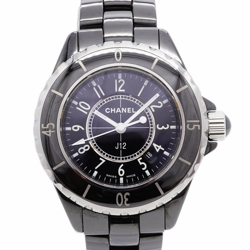 【6whd0305】シャネル J12 H0682 黒文字盤【中古】腕時計 レディース