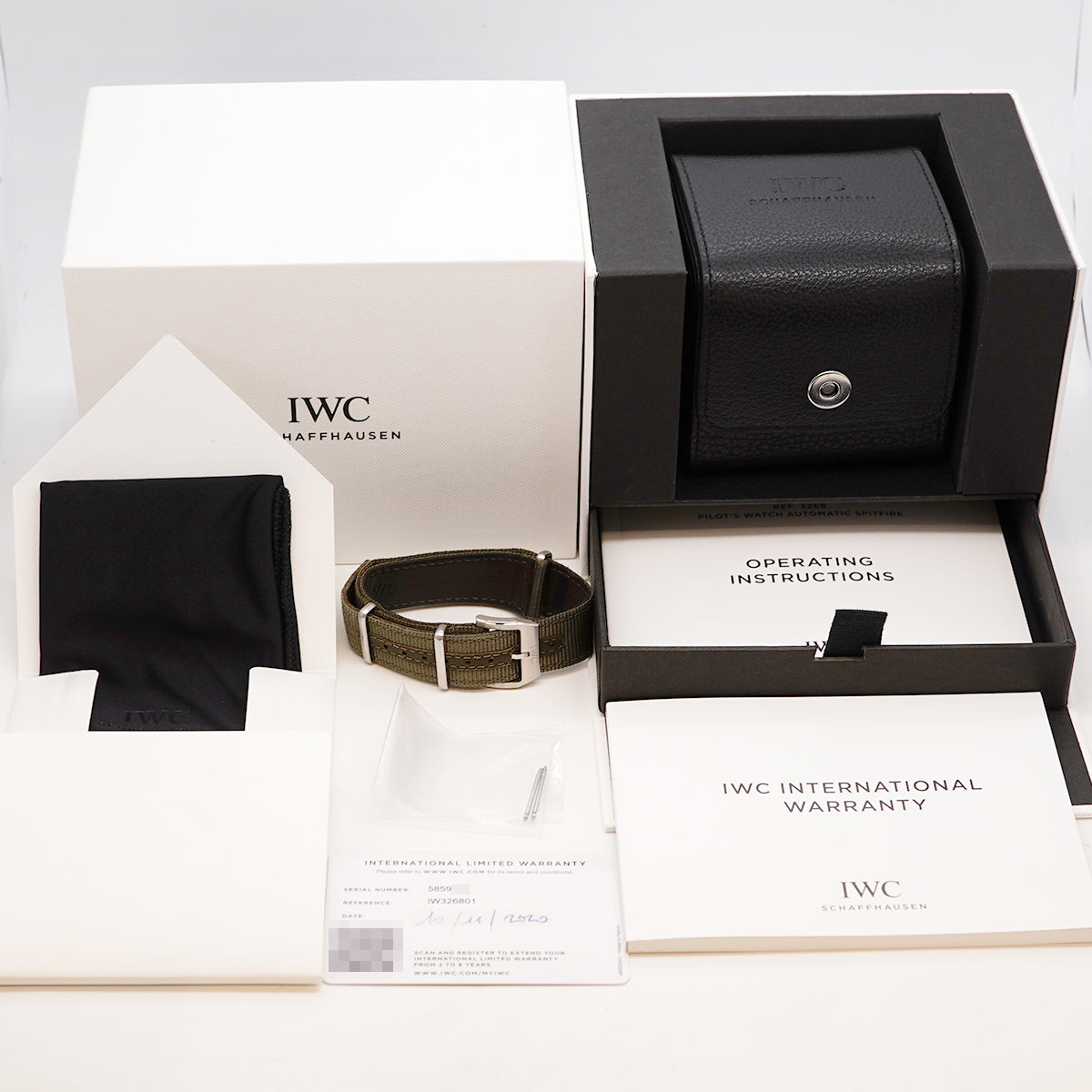 【6whd0310】IWC アイダブリューシー シャフハウゼン パイロット ウォッチ オートマティック スピットファイア IW326801 黒文字盤【中古】腕時計 メンズ
