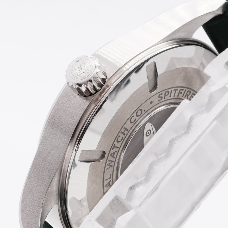 【6whd0310】IWC アイダブリューシー シャフハウゼン パイロット ウォッチ オートマティック スピットファイア IW326801 黒文字盤【中古】腕時計 メンズ