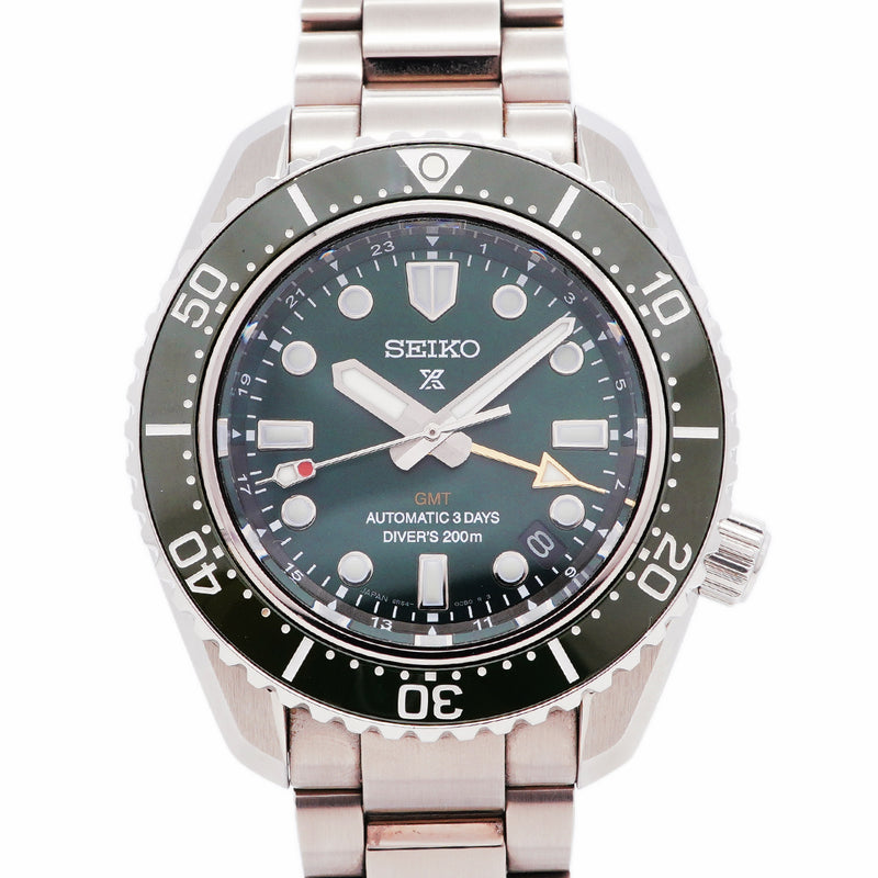 【6whd0311】セイコー プロスペックス ダイバー スキューバ GMT SBEJ009/6R54-00D0 グリーン文字盤【中古】腕時計 メンズ