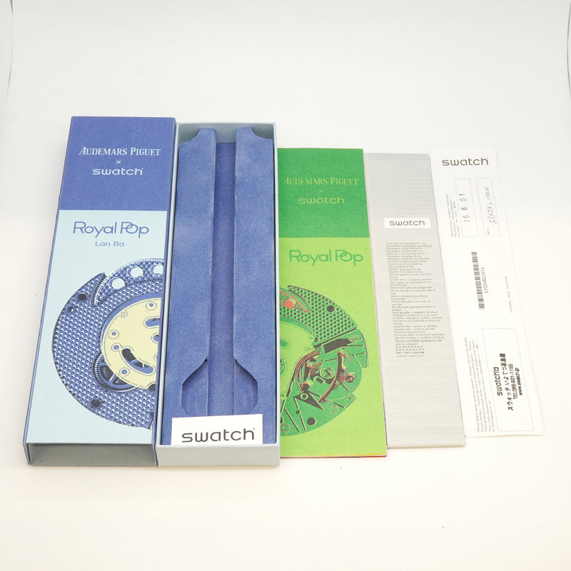 【6whd0318】スウォッチ×オーデマ・ピゲ ロイヤル ポップ SSX03L100N 青文字盤【中古】腕時計 メンズ レディース ユニセックス