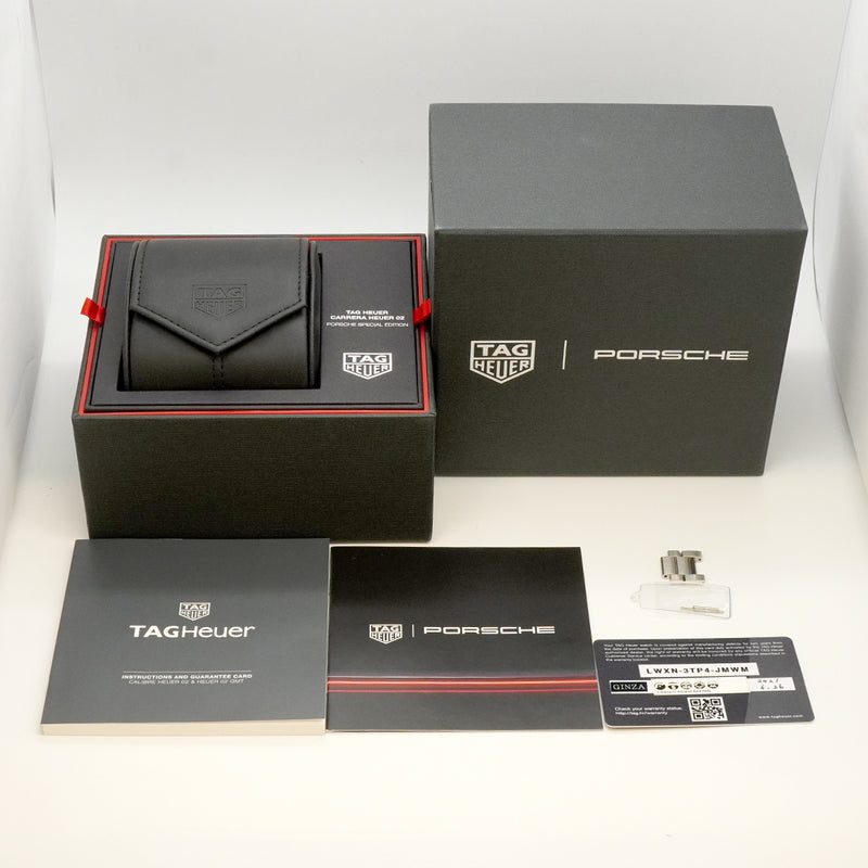 【6whd0335】タグホイヤー カレラ ポルシェ スペシャルエディション CBN2A1F 黒文字盤【中古】腕時計 メンズ