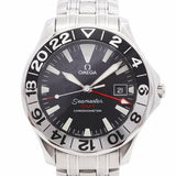 【6whe0346】オメガ シーマスター GMT 50周年記念 2534.50 黒文字盤【中古】腕時計 メンズ