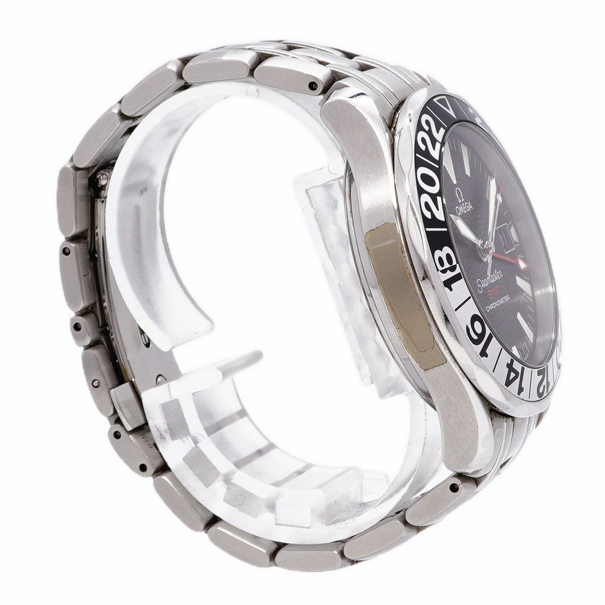 【6whe0346】オメガ シーマスター GMT 50周年記念 2534.50 黒文字盤【中古】腕時計 メンズ
