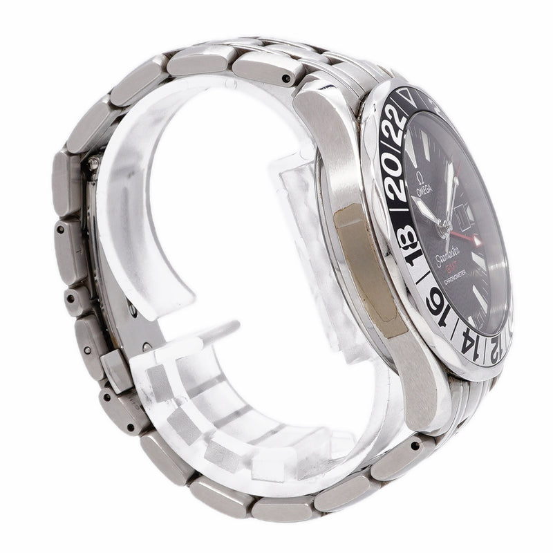 【6whe0346】オメガ シーマスター GMT 50周年記念 2534.50 黒文字盤【中古】腕時計 メンズ