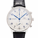 【6whe0351】IWC アイダブリューシー シャフハウゼン ポルトギーゼ クロノグラフ IW371446 シルバー文字盤【中古】腕時計 メンズ