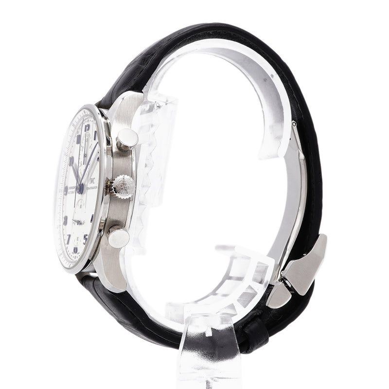 【6whe0351】IWC アイダブリューシー シャフハウゼン ポルトギーゼ クロノグラフ IW371446 シルバー文字盤【中古】腕時計 メンズ