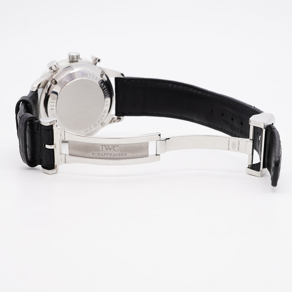 【6whe0351】IWC アイダブリューシー シャフハウゼン ポルトギーゼ クロノグラフ IW371446 シルバー文字盤【中古】腕時計 メンズ