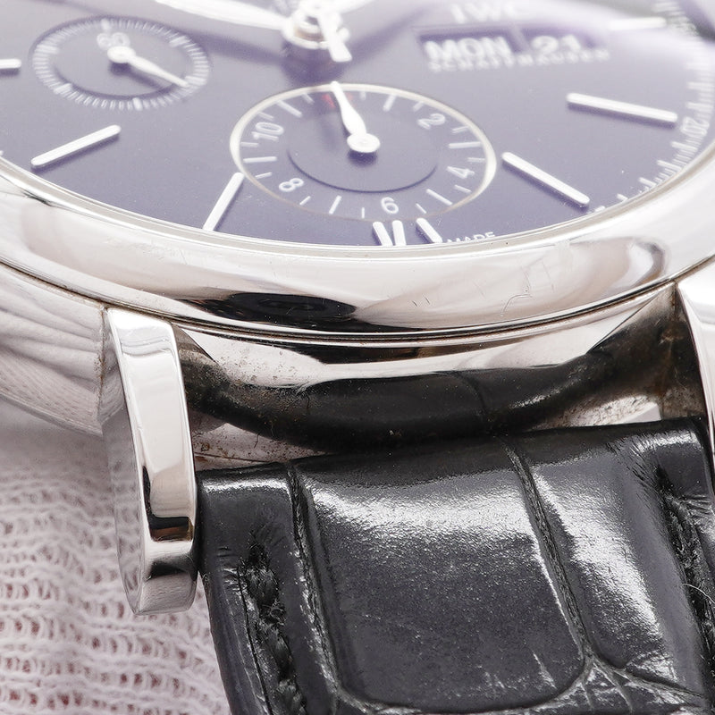 【6whe0369】IWC アイダブリューシー シャフハウゼン ポートフィノ クロノグラフ IW391029 黒文字盤【中古】腕時計 メンズ