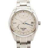 【6whe0394】セイコー グランドセイコー GMT スプリングドライブ SBGE005/9R66-0AC0 シルバー文字盤【中古】腕時計 メンズ