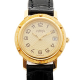 【6wia0014】エルメス クリッパー CL4.285 ゴールド文字盤【中古】腕時計 レディース