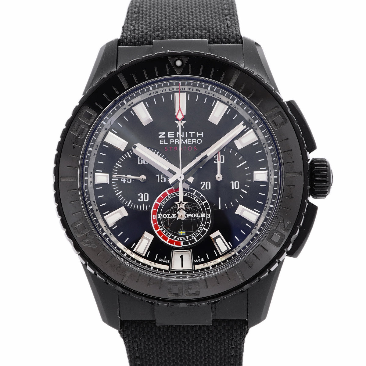 【6wia0017】ゼニス エル・プリメロ ストラトス フライバック 24.2062.405 黒文字盤【中古】腕時計 メンズ